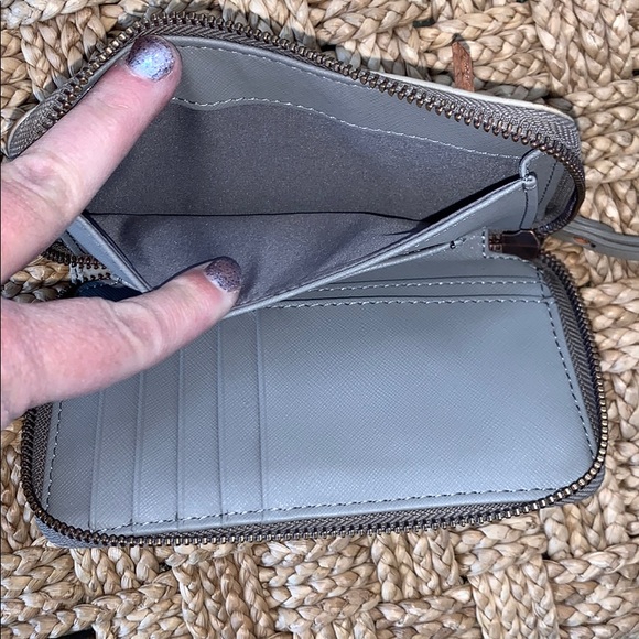 Fossil JORI RFID Tech Wallet Wristlet Taupe - Picture 11 of 12